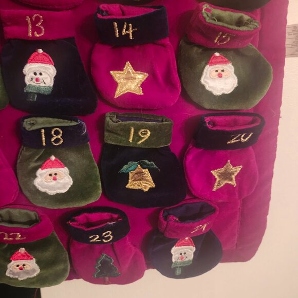 Velvet Christmas Countdown Advent Calender (add your own treats) - Picture 10 of 11